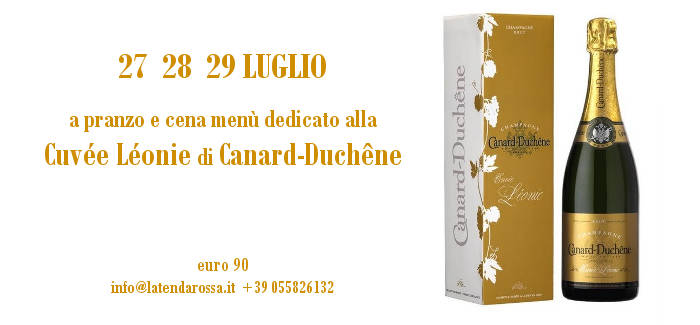 27 28 e 29 luglio • CHAMPAGNE CANARD-DUCHENE